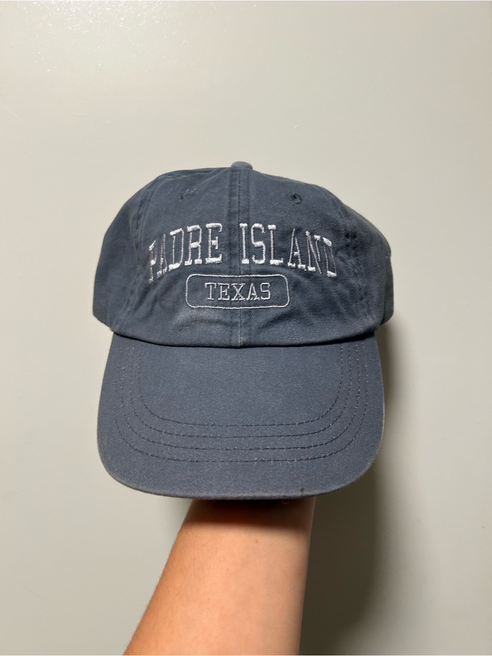 Padre Island Texas Faded Slate Blue Dad Hat